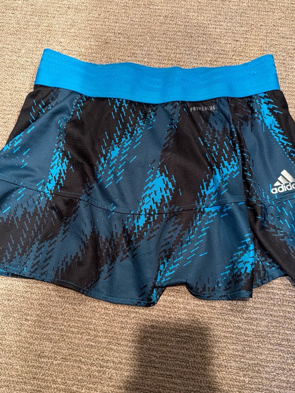 adidas Girls' Blue and Black Printed Athletic Skort